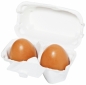 Mobile Preview: Weißer Eier-Karton offen mit Holika Holika Red Clay Egg Soap