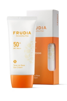 Tube und Case mit Frudia Tone Up Base Sun Cream