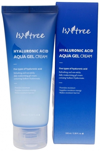 Blaue Tube mit Verpackung  Isntree Hyaluronic Acid Aqua Gel Cream