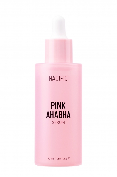 Pinke Flasche mit NACIFIC Pink AHA BHA Serum