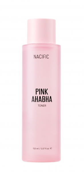 Pinke Flasche mit NACIFIC Pink AHA BHA Toner